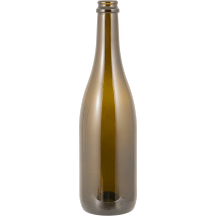 750mL Antique Green Farro Glass Champagne Bottles, Punted - Case of 12 - PLACEHOLDER