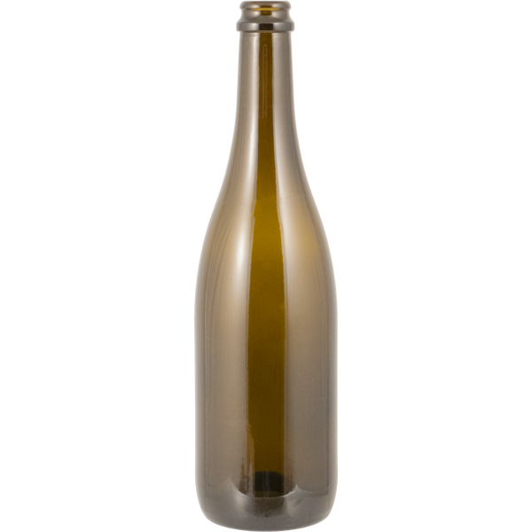 Farro Glass | Premium Wine Bottles | Champagne | Antique Green | 29mm Crown Finish | 750mL | Case of 12