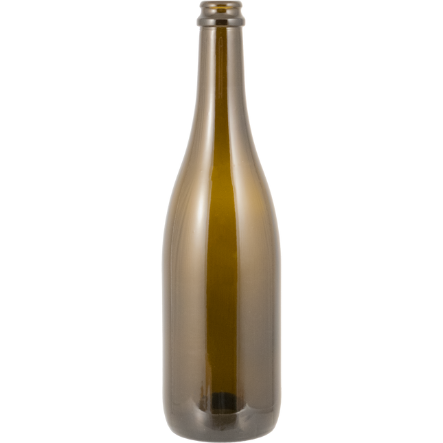 750mL Antique Green Farro Glass Champagne Bottles, Punted - Case of 12 - PLACEHOLDER