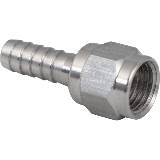 Komos - Stainless Flare Fitting - 1/4 in. Swivel Nut & Barb