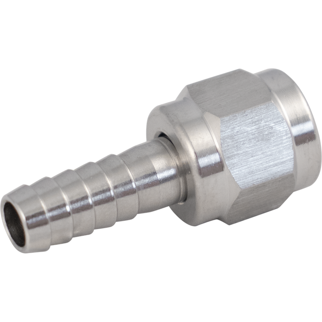Komos - Stainless Flare Fitting - 1/4 in. Swivel Nut & Barb