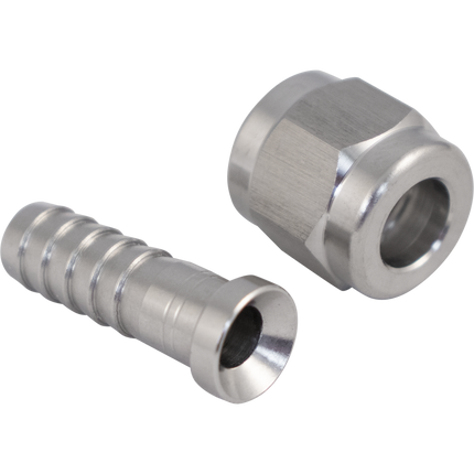 Komos - Stainless Flare Fitting - 1/4 in. Swivel Nut & Barb