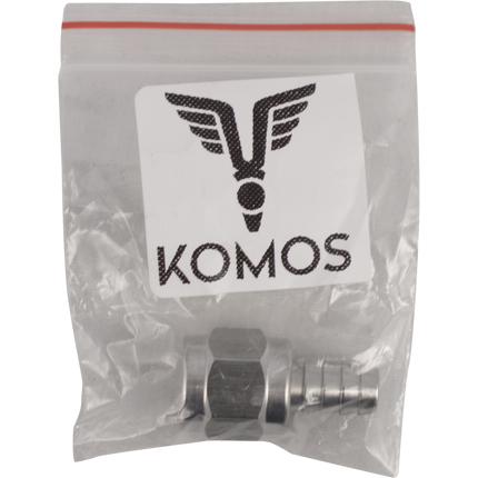 Komos - Stainless Flare Fitting - 1/4 in. Swivel Nut & Barb