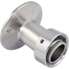 Stainless Sample Valve Shank - 1.5 in. T.C. x Faucet Shank - Intertap / NukaTap