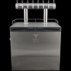 Komos Double-Wide Kegerator with Stainless Double T Bar Tower - 8 Tap