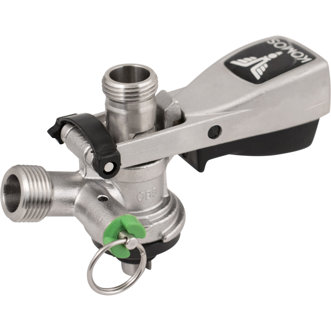 KOMOS Keg Coupler - S Style Sanke Coupler with PRV (Stainless) w/ 1/4 in. Barbs