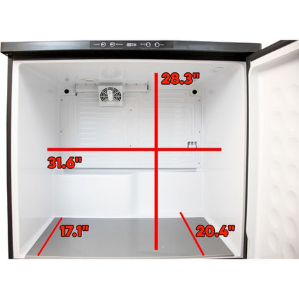 Komos Double-Wide Kegerator with Stainless Double T Bar Tower - 6 Tap