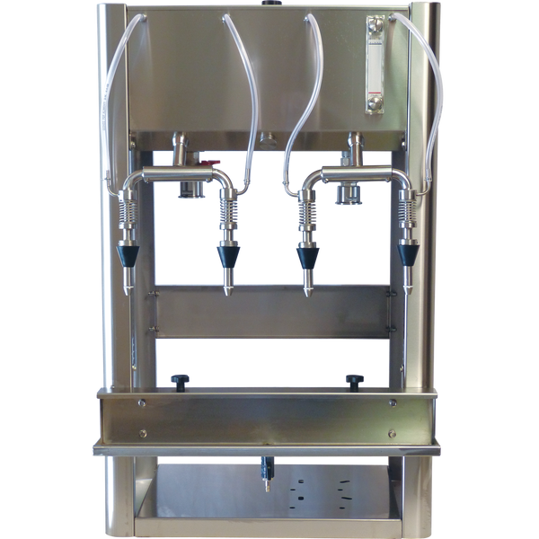 Marchisio Wine Bottle Filler | 4 Spout | Benchtop Bottle Filler | Level Gauge | Stainless Steel | 1.5 in. T.C. | 540L/h Fill Rate