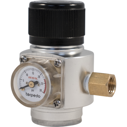 Torpedo Keg Mini CO2 Regulator w/ New Cartridge Inlet