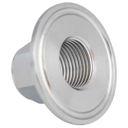 Stainless - 1.5 in. T.C. x 1/2 in. BSPT Female