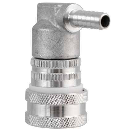 Ball Lock Quick Disconnect (QD) Gas In (Stainless) - Barbed