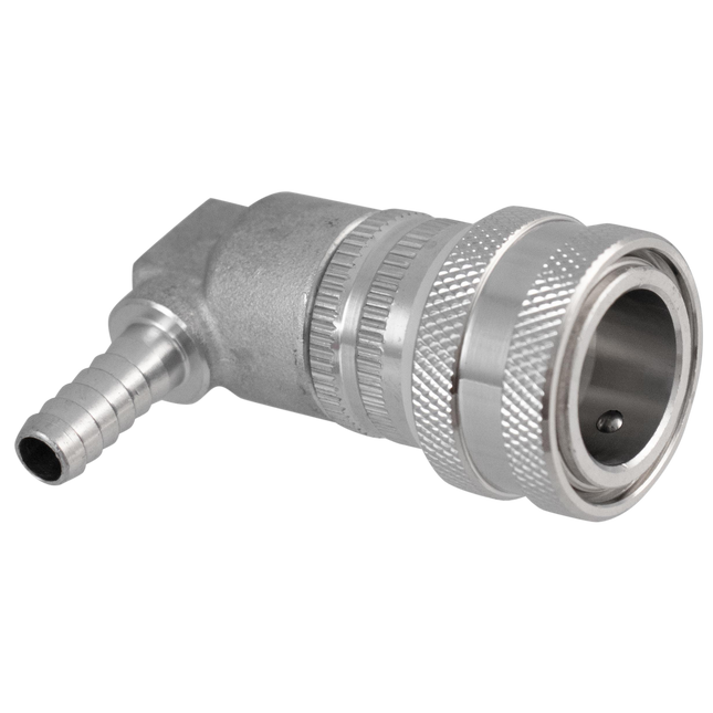 Ball Lock Quick Disconnect (QD) Gas In (Stainless) - Barbed