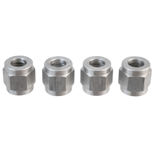 Komos - Flare Fitting - Stainless 1/4 in. Swivel Nut for 1/4 in. Barb - Pack of 4