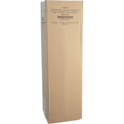 5 lb CO2 Tank | Premium Aluminum | New | CGA320 Valve | US DOT Approved