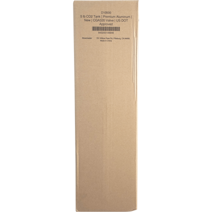 5 lb CO2 Tank | Premium Aluminum | New | CGA320 Valve | US DOT Approved