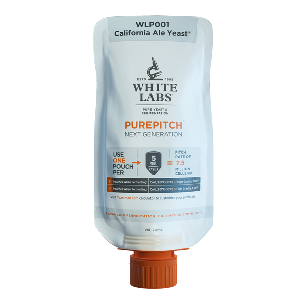 White Labs Yeast | WLP001 California Ale Yeast® | Beer Yeast | PurePitch® Next Generation | Industry Leading Viability | 150 Billion Cells