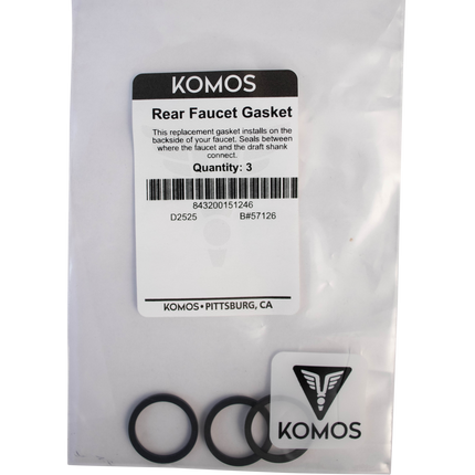 Komos - Rear Faucet Gasket - Pack of 3