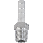 Stainless - 1/4 in. BSPP Male x 8 mm Hose Barb
