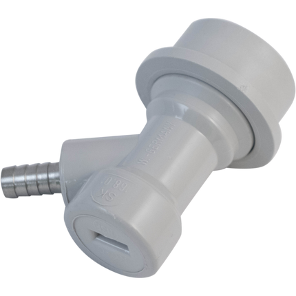 Komos - Ball Lock Quick Disconnect (QD) - Gas In (GRAY) - CM Becker - Barb