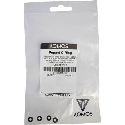 Komos - Replacement O-ring for Universal Poppet - Pack of 4