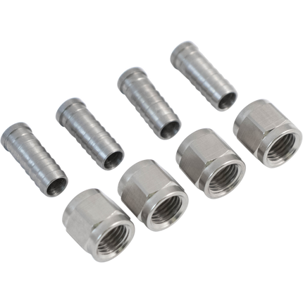 Komos - Flare Fitting - 1/4 in. Swivel Nut & 5/16 in. Barb - Pack of 4