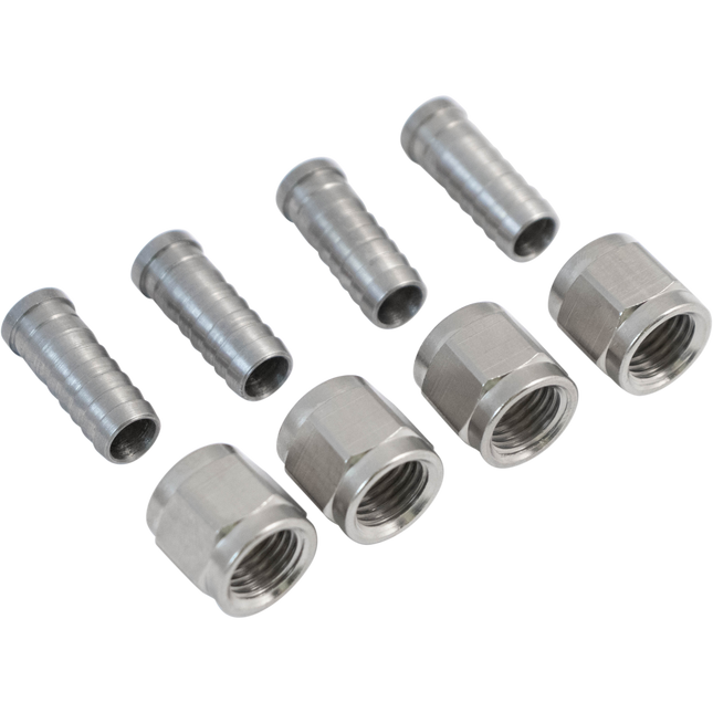 Komos - Flare Fitting - 1/4 in. Swivel Nut & 5/16 in. Barb - Pack of 4