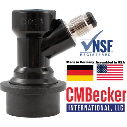 Komos - Ball Lock Quick Disconnect (QD) - Bev Out (BLACK) - CM Becker - Flare