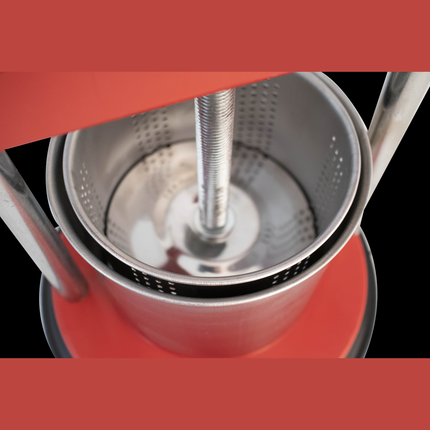 Palumbo - Small Fruit Press - Red "Tommy" - Enameled & Stainless Steel