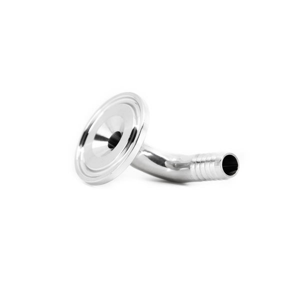 Brewtools | 90° Tri-Clamp Elbow | 34mm T.C. x 10mm Barb