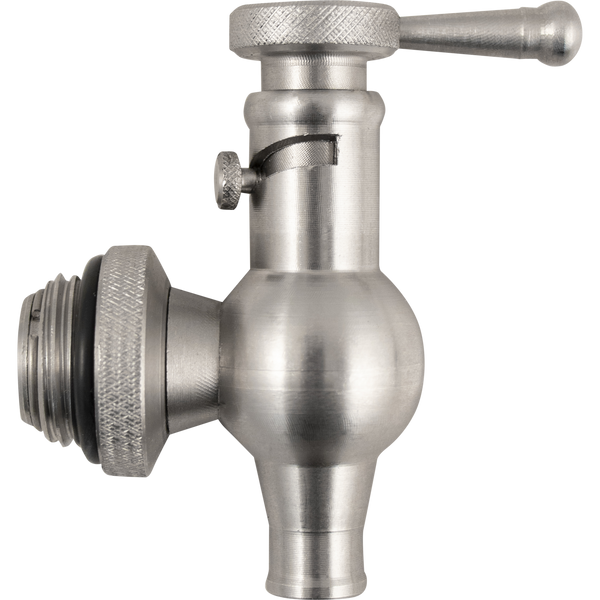 Sansone Fusti Tank Valve | 1/2 in. BSP | 304 Stainless Steel | NSF Certified | Made in Italy