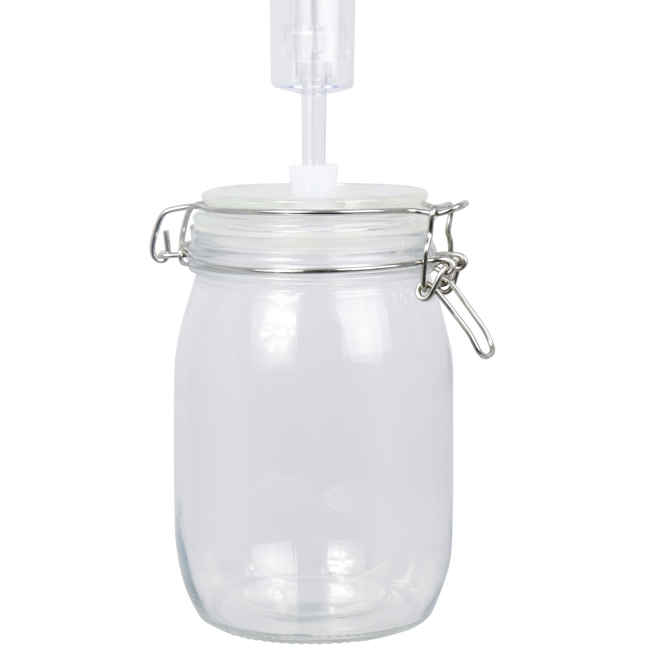 Basic Food Fermentation Kit - Flip Top Jar with Airlock - 1L / 33.8 oz