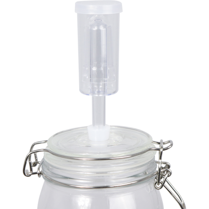 Basic Food Fermentation Kit - Flip Top Jar with Airlock - 1L / 33.8 oz