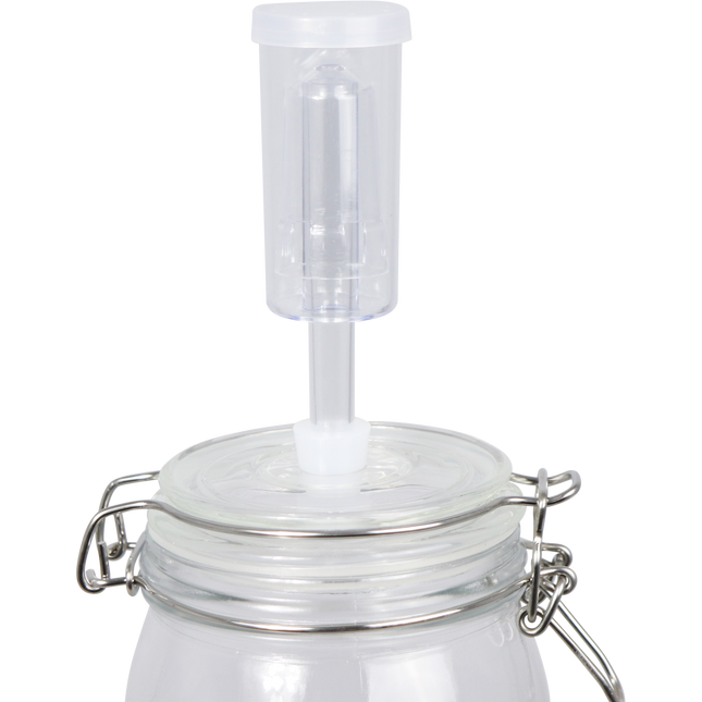 Basic Food Fermentation Kit - Flip Top Jar with Airlock - 1L / 33.8 oz