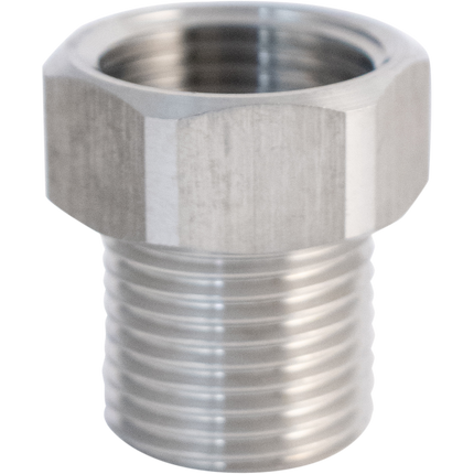 Komos - Stainless - 1/2 in. Male BSP x Female Beer Thread (5/8 in. BSP) Adapter - 2 Pack