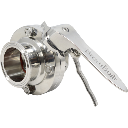 BrewBuilt - 2 in. T.C. Butterfly Valve - Polished