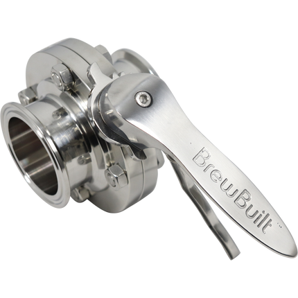BrewBuilt - 2 in. T.C. Butterfly Valve - Polished