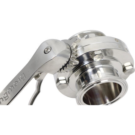 BrewBuilt - 2 in. T.C. Butterfly Valve - Polished