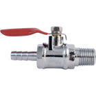 Komos - 1/4 in. NPT x 1/4 in. Barb - Ball Valve + Check Valve