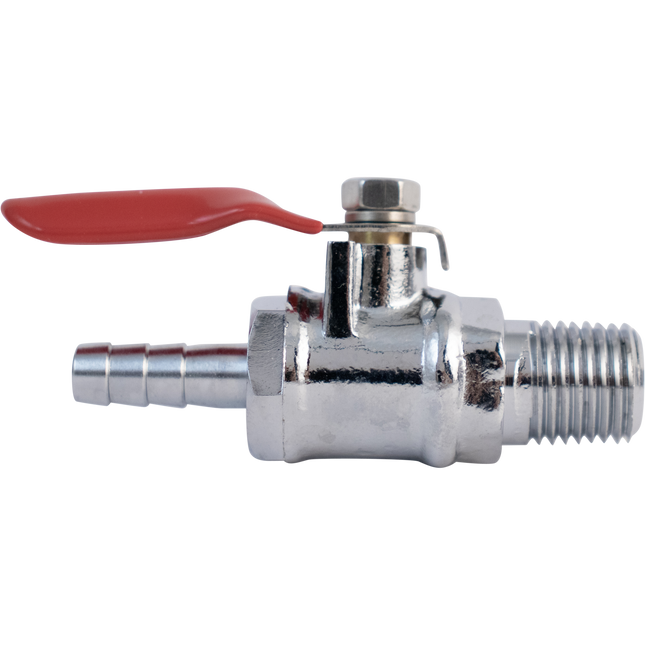 Komos - 1/4 in. NPT x 1/4 in. Barb - Ball Valve + Check Valve