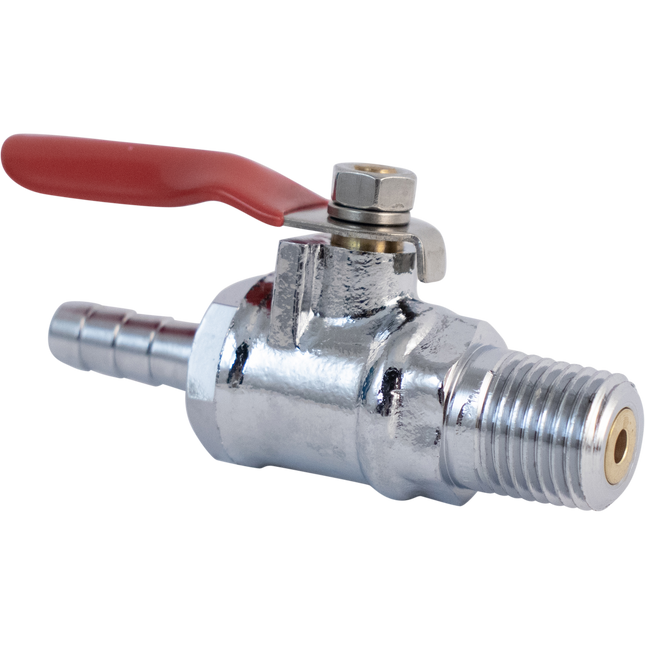 Komos - 1/4 in. NPT x 1/4 in. Barb - Ball Valve + Check Valve
