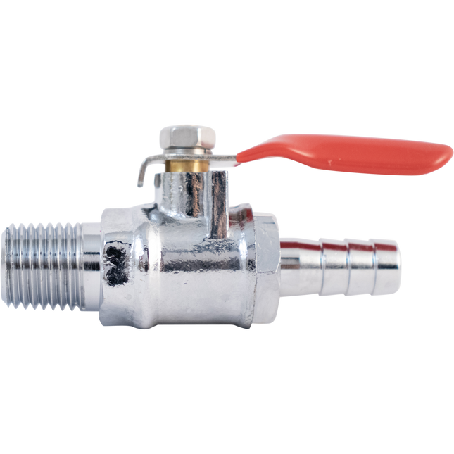Komos - 1/4 in. NPT x 5/16 in. Barb - Ball Valve + Check Valve