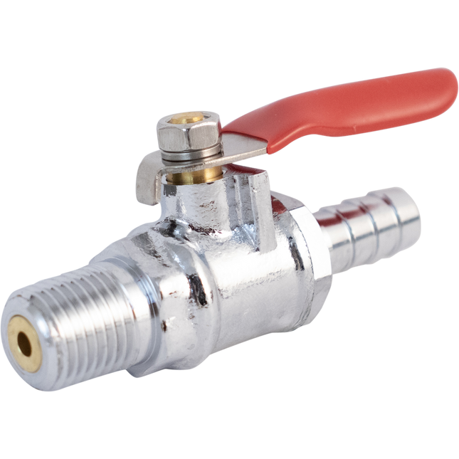 Komos - 1/4 in. NPT x 5/16 in. Barb - Ball Valve + Check Valve