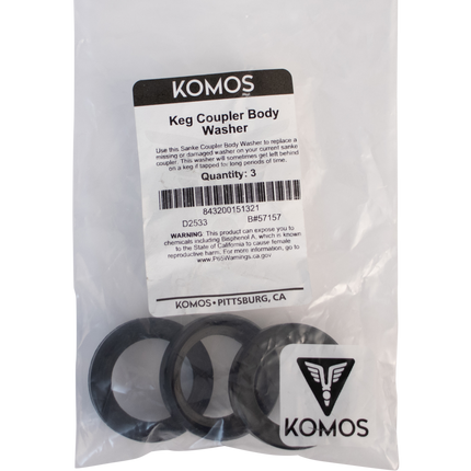 Komos - Sanke Tap Keg Coupler Body Washer - Pack of 3
