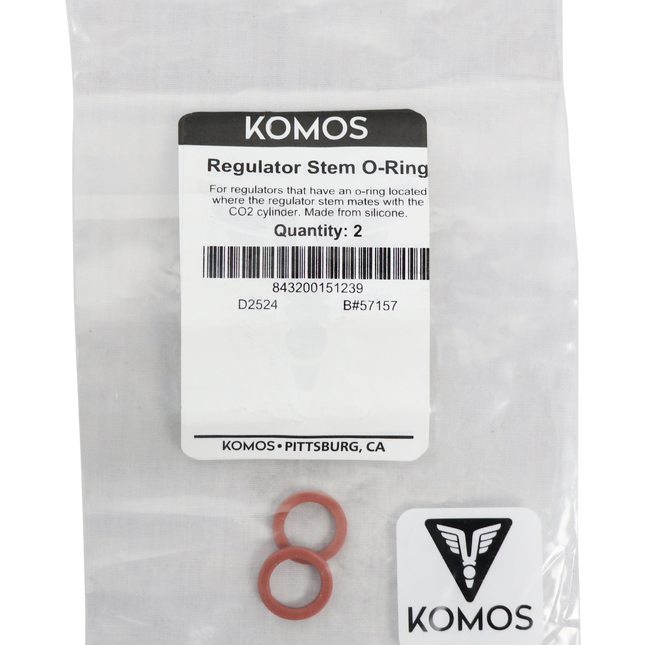 Komos - Silicone Regulator Stem O-Ring - 2 Pack