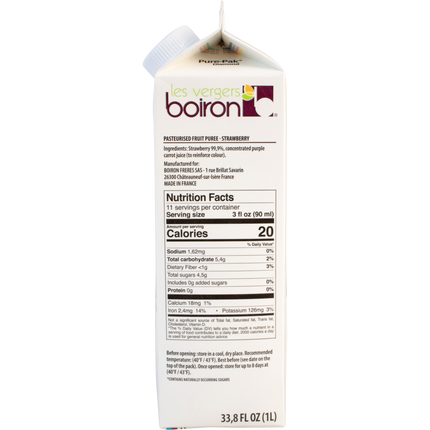 Boiron Fruit Puree - Strawberry - 1 L (33.8 oz)