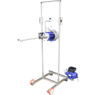 EnoItalia Wine Tank Mixer | Injection Pump | Variable Speed | Stainless Steel Mixing Rod & Cart | 1 HP | 1400 RPM | 220V Single Phase | Injection Pump - Return