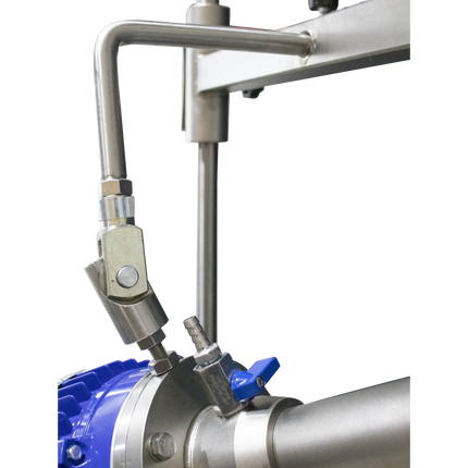 EnoItalia Wine Tank Mixer | Injection Pump | Variable Speed | Stainless Steel Mixing Rod & Cart | 1 HP | 1400 RPM | 220V Single Phase | Injection Pump - Return