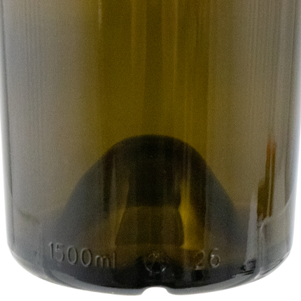 1.5L Antique Green Tapered Farro Glass Wine Bottles, Punted - Case of 6 - PLACEHOLDER