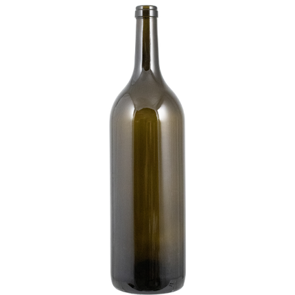 3L Antique Green Bordeaux Farro Glass Wine Bottles, Punted - Case of 4 - PLACEHOLDER