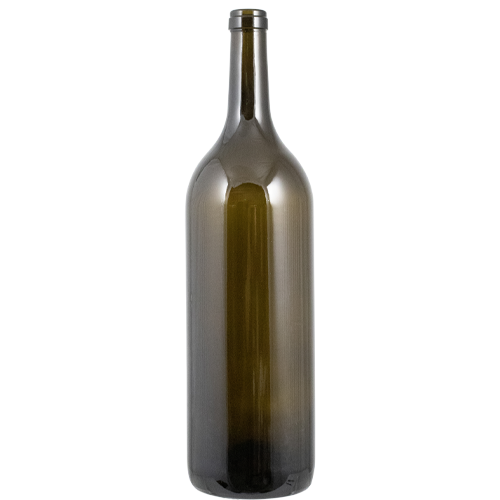 3L Antique Green Bordeaux Farro Glass Wine Bottles, Punted - Case of 4 - PLACEHOLDER